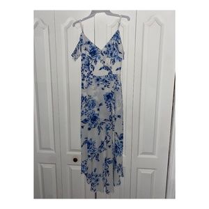 IN San Francisco hi-low off the shoulder dress